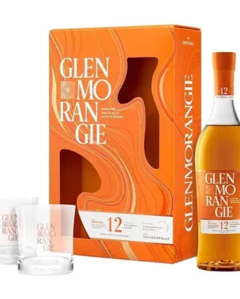 Glenmorangie 12 Year Old Single Malt Scotch Whisky Gift Set With Glasses 70cl