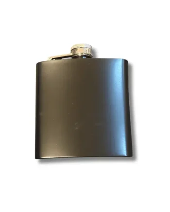 Matt Black 6oz Hip Flask with Funnel