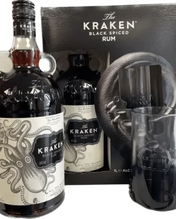 The Kraken Black Spiced Rum Gift Set With Glass 1L