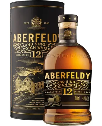 Aberfeldy 12 Year Old Single Malt Highland Scotch Whisky Gift Box 70cl