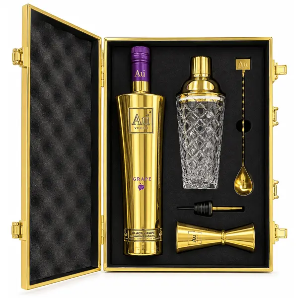 AU Vodka Black Grape Cocktail Gift Set 70cl