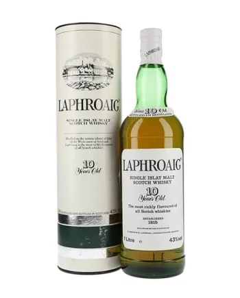 Laphroaig 10 Year Old Bot.1990s Pre Royal Warrant Litre