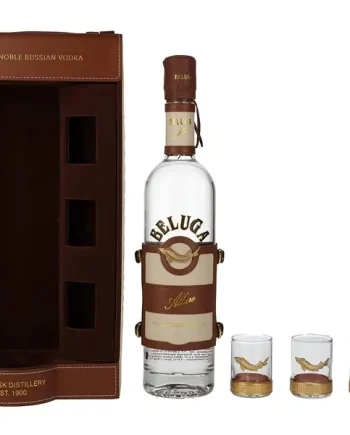 Beluga Noble Russian Vodka Allure Gift Pack With 3 Glasses 70cl