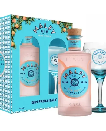 Malfy Italian Rosa Gin With Glass Set 70cl