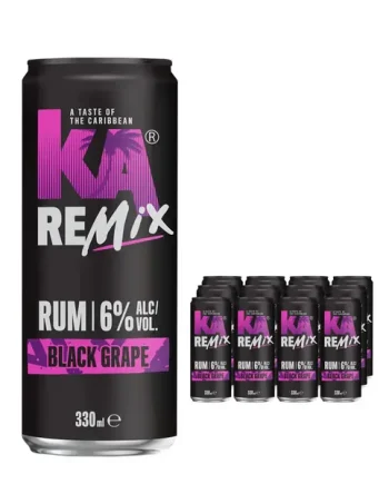 KA Remix Rum Black Grape RTD Cans 12x330ml