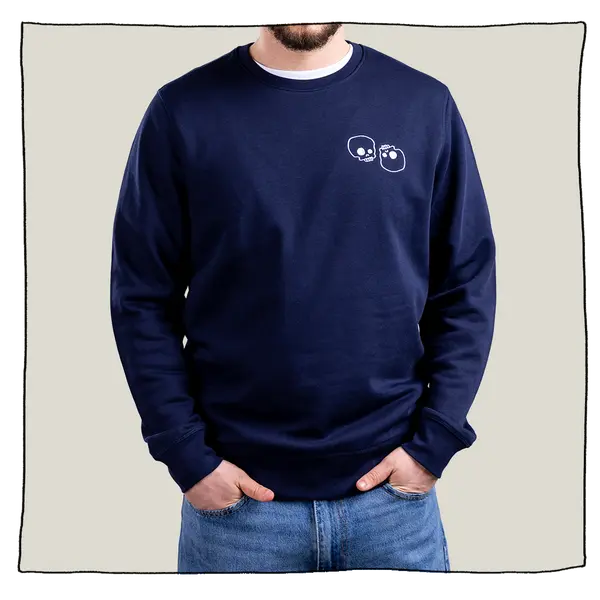 Skulls Sweatshirt in Navy