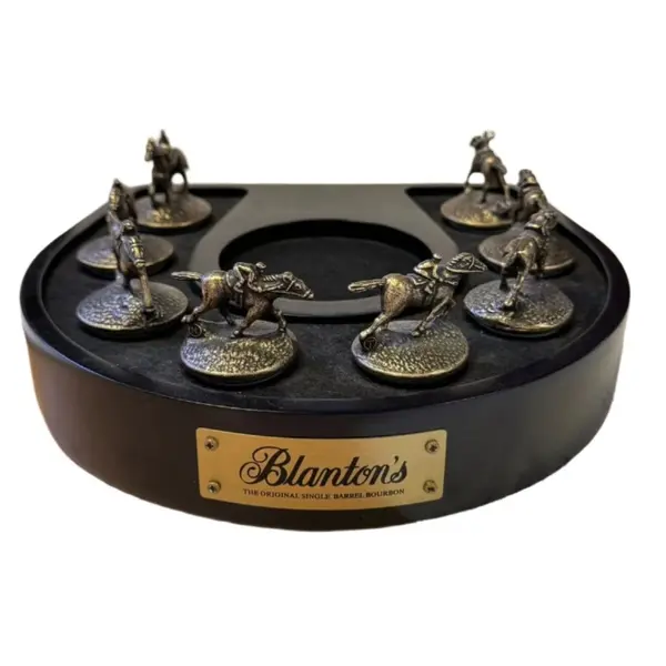 Blanton's Bourbon stopper display and Glass