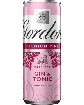 Gordon's Pink Gin and Tonic RTD Cans 12x250ml