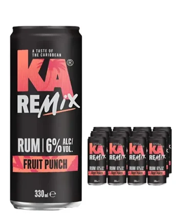 KA Remix Rum Fruit Punch RTD Cans 12x330ml