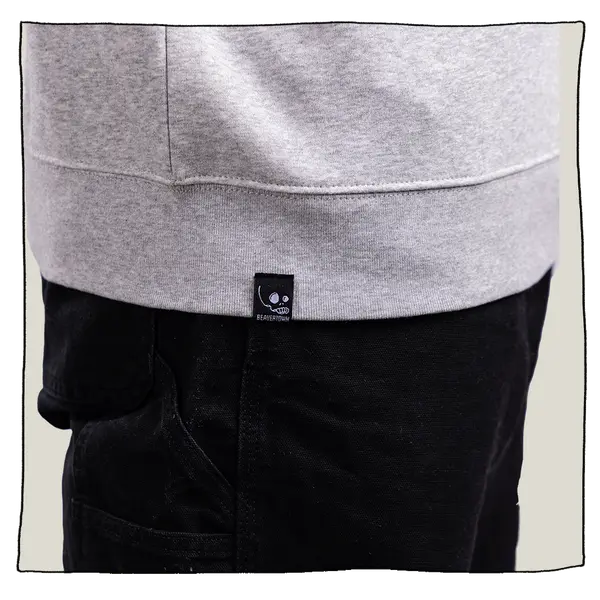 1/4 Zip Sweatshirt in Light Grey