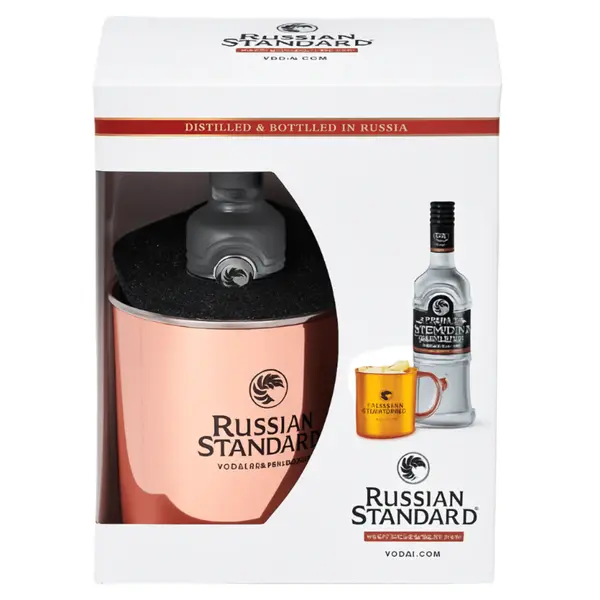 Russian Standard Vodka Copper Mug & Miniature Gift Set 5cl