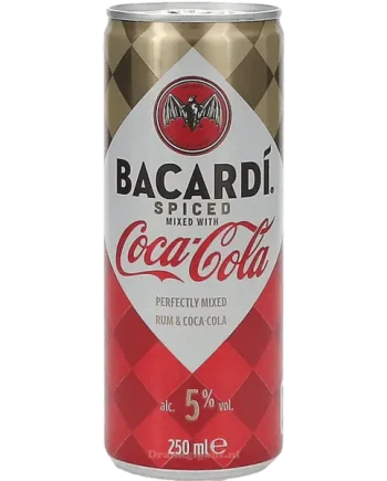 Bacardi Spiced Rum and Coca Cola RTD Cans 12x250ml