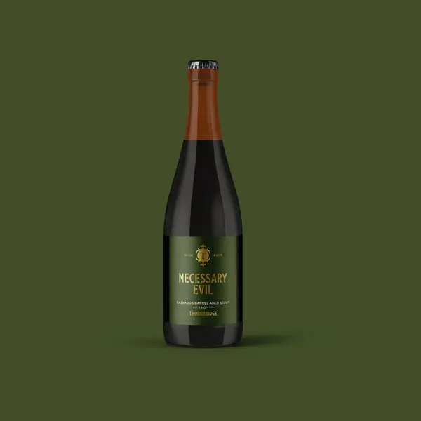 Necessary Evil, 13% ABV Calvados Barrel Aged Stout