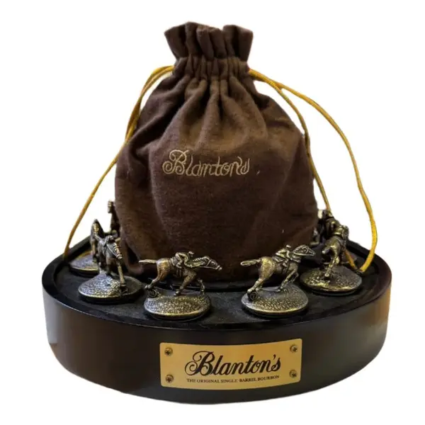 Blanton's Bourbon stopper display and Glass