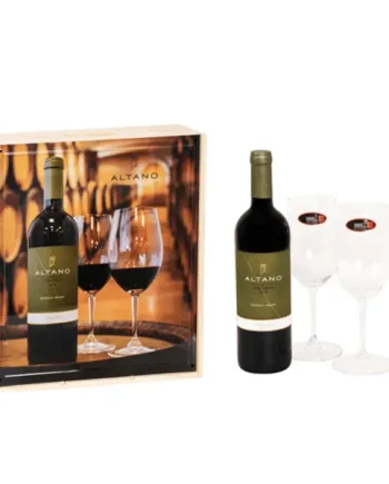 Altano Douro Organic Red x2 Glasses in Wooden Box 75cl