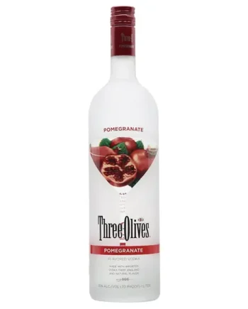 Three Olives Pomegranate Vodka Spirit Drink Litre
