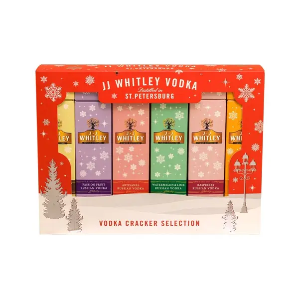JJ Whitley Vodka Christmas Cracker Selection 6x5cl