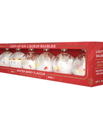 Christmas Light-Up Gin Liqueur Baubles 6x5cl
