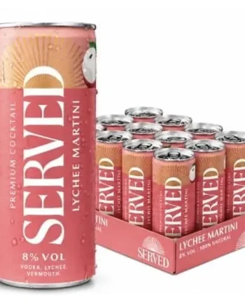 Served Drinks Lychee Martini RTD Cans 12x250ml
