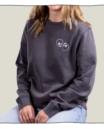 Skulls Sweatshirt in Grey