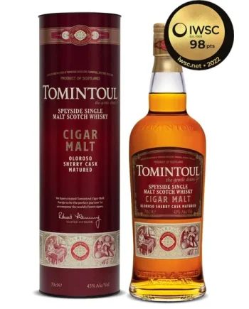 Tomintoul Cigar Malt Speyside Single Malt Whisky, 43%