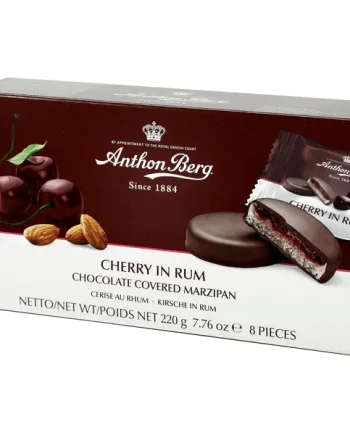 Anthon Berg Cherry In Marzipan Brandy Chocolate Liqueurs 8 Pieces 220g