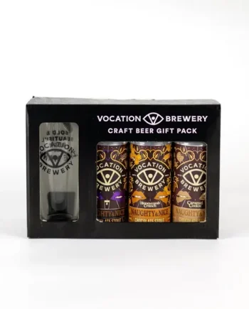 Vocation Naughty & Nice Gift Set | Chocolate Stout Gift Pack | 3 x 440ml Cans & Glass