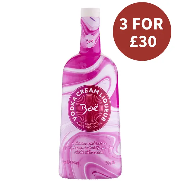 Boë White Chocolate & Raspberry Vodka Cream Liqueur 70cl