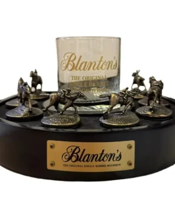 Blanton's Bourbon stopper display and Glass
