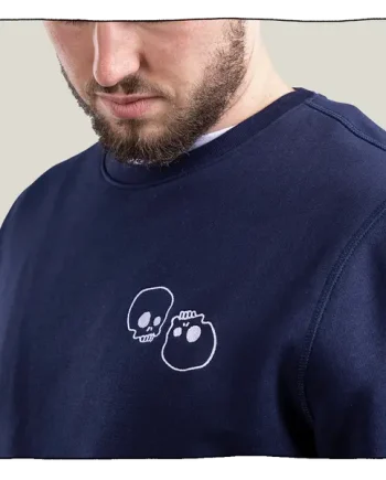 Skulls Sweatshirt in Navy