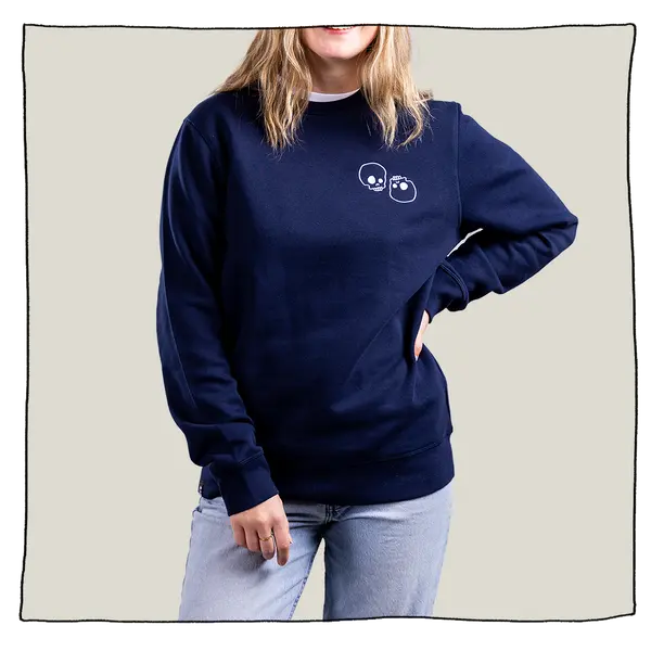 Skulls Sweatshirt in Navy