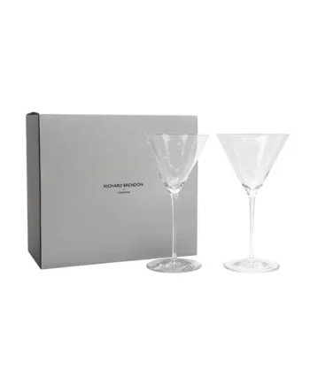 Set of Two Star Cut Martini Glasses 20cl Cocktail Collection Richard Brendon