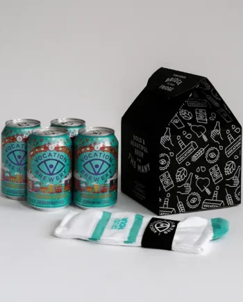 Crush Hour Beer & Socks Gift Set | Hazy Pale Gift Pack | 4 x 330ml & Socks