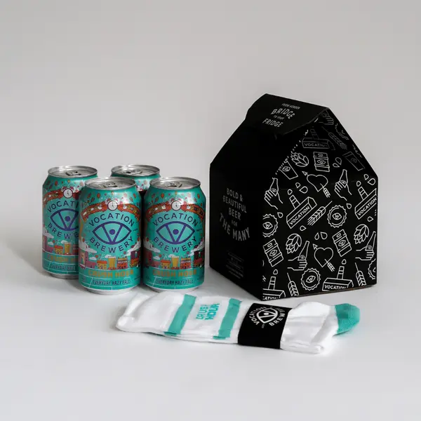 Crush Hour Beer & Socks Gift Set | Hazy Pale Gift Pack | 4 x 330ml & Socks