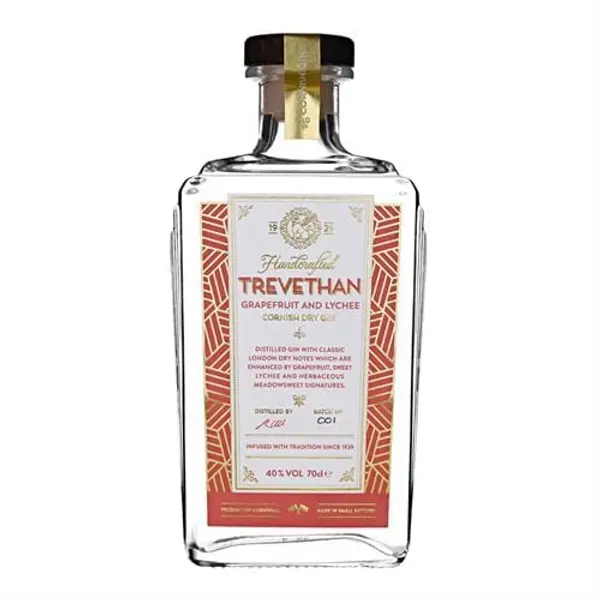 Trevethan Grapefruit and Lychee Cornish Gin 70cl