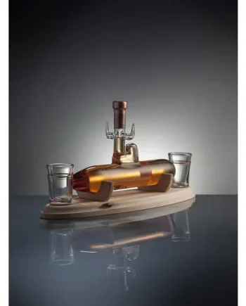 Submarine Refillable Brandy Decanter & 2 Glasses 20cl