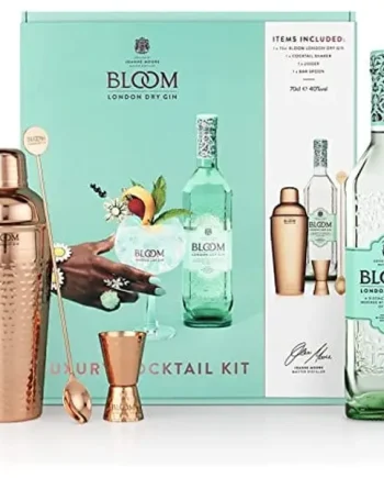 Bloom Gin Gift Pack with London Dry Gin and a Cocktail Making Set 70cl