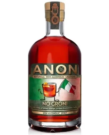 ANON No Groni Non Alcoholic Cocktail Alternative Spirit 70cl