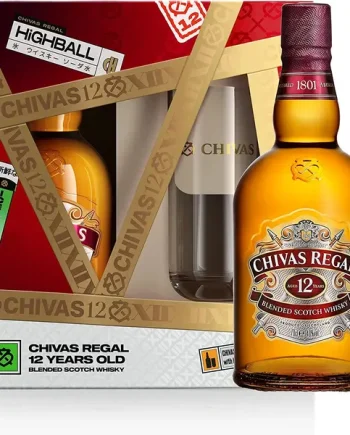 Chivas Regal 12 Year Old Blended Scotch Whisky Highball Glass Gift Set 70cl