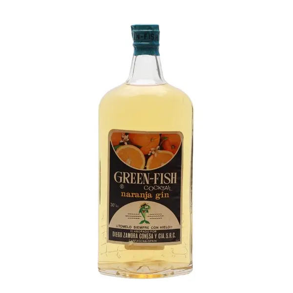 Green-Fish Orange Gin Spring Cap Bot.1960s