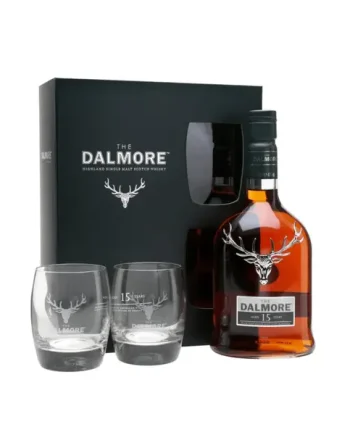 The Dalmore 15 Year Old Whisky Gift Set With Glasses 70cl