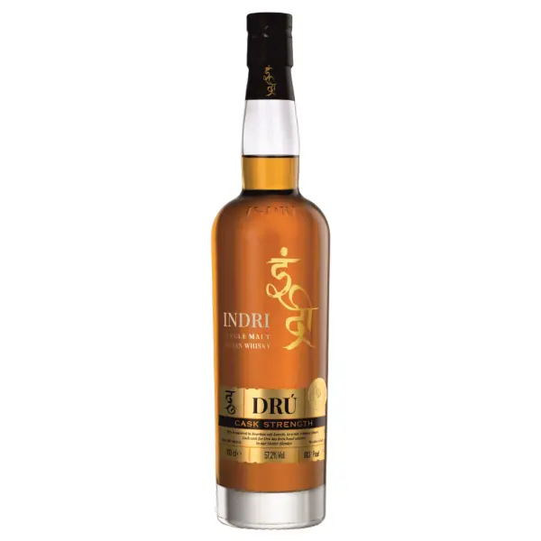Indri Drú Ex-Bourbon Cask Strength Single Malt Indian Whisky 70cl