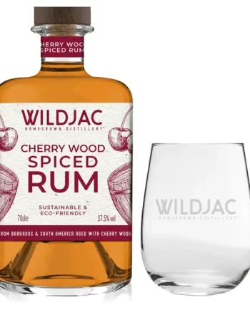 Wildjac Cherry Wood Spiced Rum & Glass 70cl