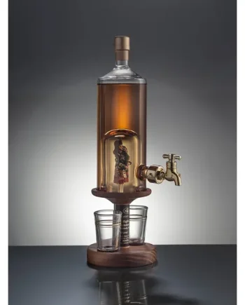 Scottish Bagpiper Refillable Brandy Decanter & 2 Glasses 35cl