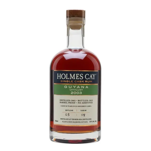 Guyana Uitvlugt 2003 Rum 18 Year Old Holmes Cay