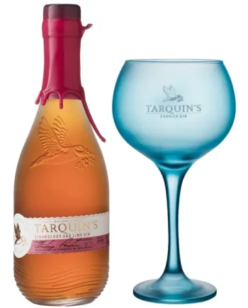 Tarquin's Cornish Strawberry and Lime Gin & Blue Copa Glass 70cl